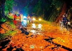 Earthslips and rockfalls force road closure in Kandy area