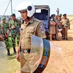 Police and Special Task Force security  were deployed during the removal  of illegal constructions.