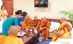 Monks in Lanka for Walk for Peace
