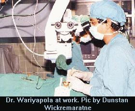 Dr. Wariyapola at work