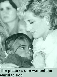 Diana with sick child