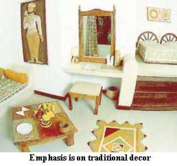 Emphasis is on traditional decor