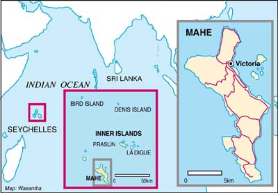 A map of Mahe