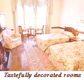 Tastefully decorated roomes