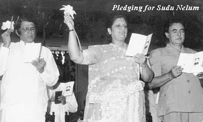 Pledging for Sudu Nelum