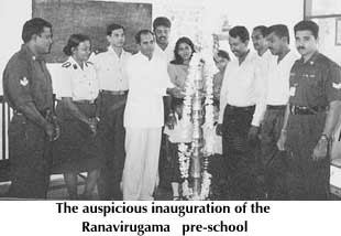 The auspicious inauguration of the Ranavirugama pre-school