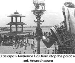 Kassapa's Audience Hall from atop the palace set, Anuradhapura