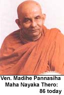 Ven. Madihe Pannasiha Maha Nayaka Thero: 86 today