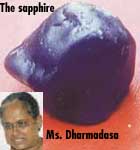 The sapphire and Ms. Dharmadasa