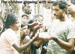 The children growing with war
