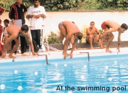 At the swimming pool