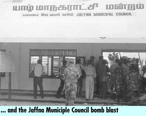 bomb blast at Jaffna municipal council