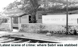 latest scene of crime: where Sabri was stabbed