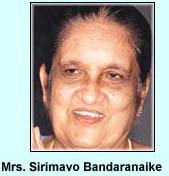 Mrs. Sirimavo Bandaranaike