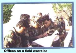 Officers on a field exercise