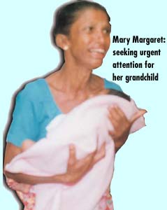 seeking urgent atention for her grandchild