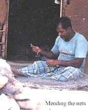 mending a net