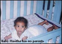 Baby Hasitha has no parents